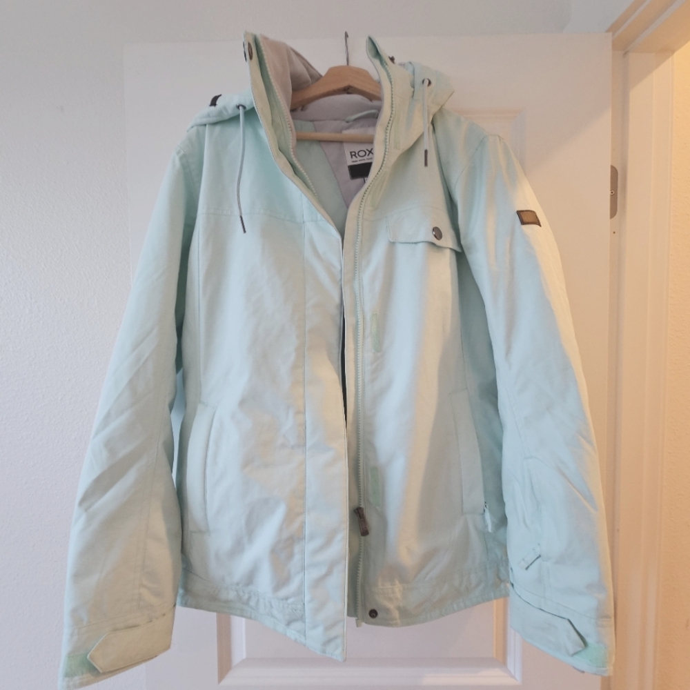 Roxy Women’s Billie Snow Coat Aqua Large Snowboard Ski Jacket Dry Flight Tech